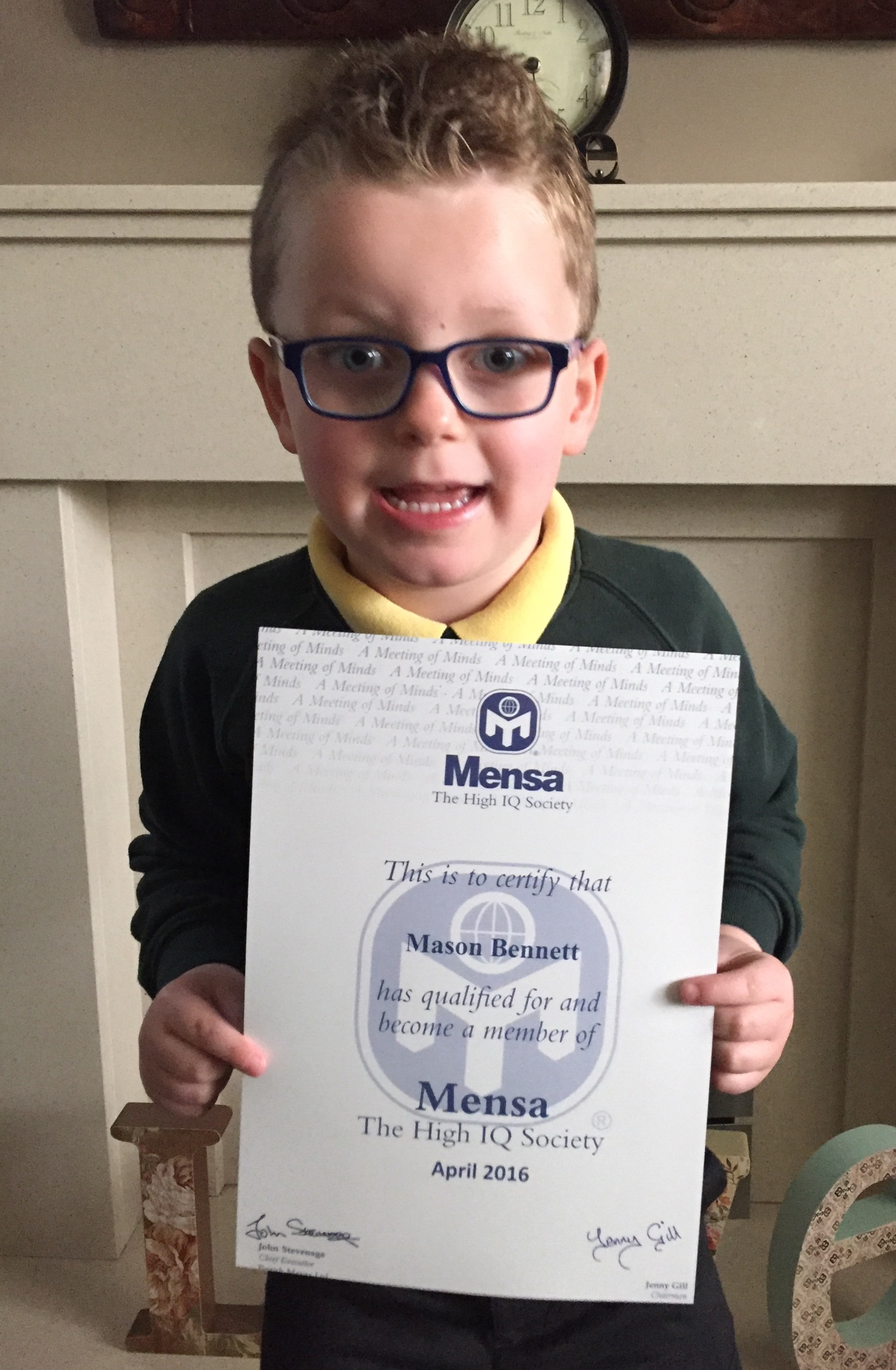 Super Intelligent Four Year Old Goes From Meningitis To Mensa Leigh Journal